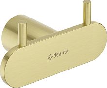 Крючок Deante ADR_R121 Round двойной, брашированное золото Крючок Deante ADR_R121 Round двойной, брашированное золото