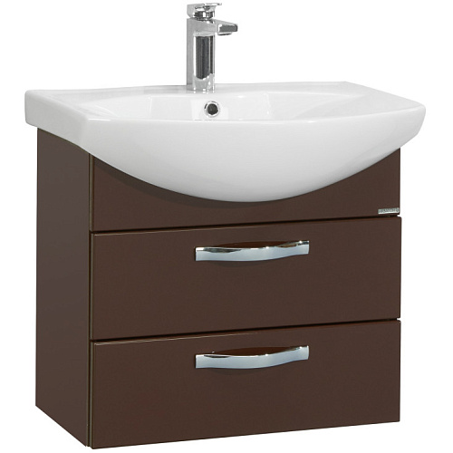 Тумба Акватон 1A1233K0AA430 Ария с раковиной, 65х45 см, темно-коричневый снят с производства
