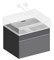 Тумба Kerama Marazzi LOG.60.2\ST Logica под раковину подвесная 60х46 см, стальной серый