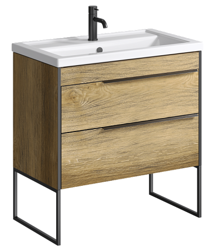 Тумба под раковину Aqwella Fargo FRG0108DB+FRGN440 купить недорого в интернет-магазине Керамос