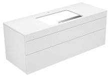 Тумба Keuco 31573210000 Edition 400 под умывальник 140х53.5 см, белый глянцевый/белый глянцевый