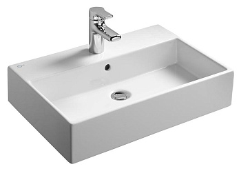 Раковина Ideal Standard K077801 Strada накладная 60х42 см, с 1-м отверстием под смеситель, Euro White (евробелый)