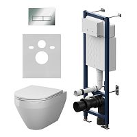 Комплект: Унитаз, Инсталляция, Кнопка смыва AM.PM SPIRIT V2.0 IS110351.701900