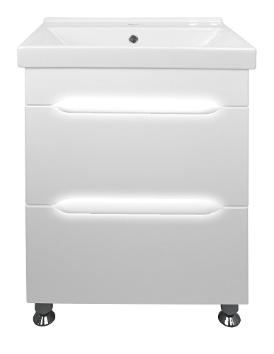 Тумба Loranto CS00047914 Арфа с раковиной, напольная, 60х15 см, белая снят с производства