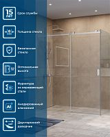 Душевой уголок BelBagno SOFT CLOSE-2 SOFT_CLOSE-2-AH-1-180/80-C-Cr