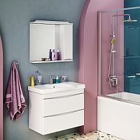 Комплект AM.PM UK80OB Like: ванна акриловая 170x70 см с каркасом/унитазом/инсталляцией/душевой системой/шторкой на ванну/мебелью и аксессуарами, белый/хром