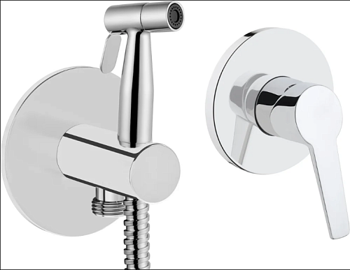 Готовый набор Vitra A49271EXP Hygienic для установки гигиенического душа, встроенный, хром Готовый набор Vitra A49271EXP Hygienic для установки гигиенического душа, встроенный, хром