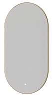 Зеркало овальное с LED подсветкой сенсор антипар 60х110 см Boheme 568-MG рама золото матовое
