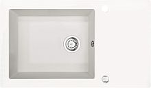 Мойка Deante ZSC_AW2C Capella кухонная стеклянно-гранитная 86х50 см, белый/алебастр