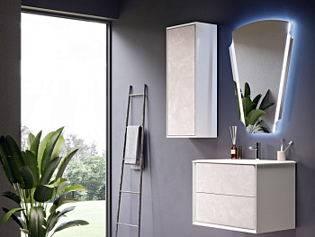 Столешница Cezares 50185 Bellagio из искусственного мрамора 71х46 см, белый