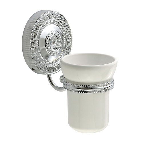 Стакан Migliore 31516 Montecarlo настенный, белый/хром купить недорого в интернет-магазине Керамос