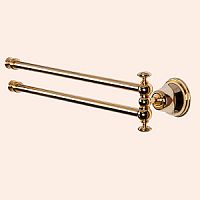 TW Harmony 013, вращающийся полотенцедержатель двойной 49см, цвет держателя: золото,TWHA013oro