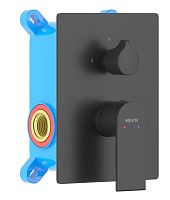 Смеситель Aquatek AQ1446MB Лира  для ванны (внешняя и скрытая часть), черный матовый