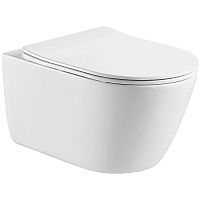 Унитаз подвесной Aquatek AQ1363W-00 Оберон 53х36 см, безободковый, белый