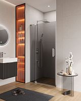 Душевая дверь в нишу CEZARES SLIDER-B-1-80/90-GRIGIO-Cr Душевая дверь в нишу CEZARES SLIDER-B-1-80/90-GRIGIO-Cr