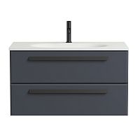 Тумба Cezares ECO-900-2C-SO-GR-P Eco под раковину, графит