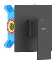 Смеситель Aquatek AQ1666MB Либра для душа (внешняя и скрытая часть), черный матовый