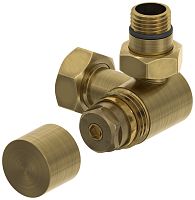 Вентиль Сунержа 051-1407-1234, 3D, правый, (под шестигранник) G 1/2" НР х G 3/4" НГ, состаренная латунь