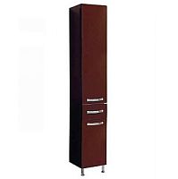 Шкаф - колонна Акватон 1A124303AA430 Ария Н 34х190 см, темно-коричневый/хром глянец