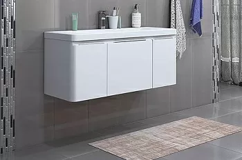 Тумба Акватон 1A206301SH010 Шерилл 105 под раковину, 104х46 см, белый,хром глянец