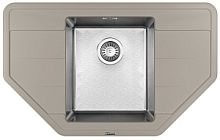 Мойка для кухни Florentina 21.420.C0800.305 Комби 80х50 см, с крылом, серая