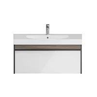 Тумба Kerama Marazzi MO.100.1+1\AR Modula под раковину подвесная 100х47 см, Арабика белый/дерево Тумба Kerama Marazzi MO.100.1+1\AR Modula под раковину подвесная 100х47 см, Арабика белый/дерево