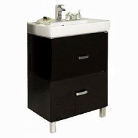 Тумба Акватон 1A169201AM950 Америна 60 Н под раковину, 56х44 см, черный,хром глянец