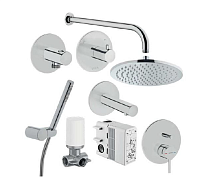 Набор Vitra A49285EXP Origin встроенной душевой системы на 3 направления, медный Набор Vitra A49285EXP Origin встроенной душевой системы на 3 направления, медный