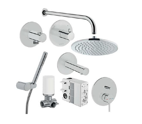 Набор Vitra A49285EXP Origin встроенной душевой системы на 3 направления, медный