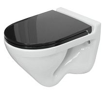 Унитаз Sanita Luxe ATCSLWH0110 Attica Color Black SL УП подвесной 35х50 см, c сиденьем soft close/clip up, белый