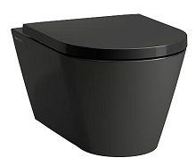 Чаша унитаза Laufen 8.2033.7.020.000.1 Kartell by Laufen подвесного, 37х54 см, Rimless, черный глянец