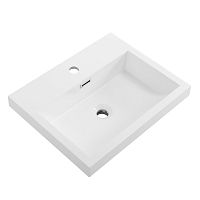 Раковина BelBagno BB-500-PM-LVB Pietra Mini из искусственного мрамора 50х40 см, белая