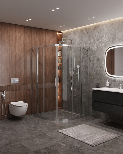 Душевой уголок CEZARES MOLVENO-R-22-100+20-C-Cr-IV Душевой уголок CEZARES MOLVENO-R-22-100+20-C-Cr-IV