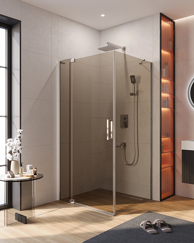 Душевой уголок CEZARES SLIDER-AH-1-90-90/100-BR-Cr Душевой уголок CEZARES SLIDER-AH-1-90-90/100-BR-Cr