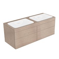 Тумба Keuco 31575870100 Edition 400 под умывальник 140х53.5 см, кашемировый дуб/кашемировый дуб