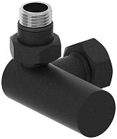 Вентиль Сунержа 15-1402-1234, 3D, левый, (цилиндр) G 1/2" НР х G 3/4" НГ, муар темный титан