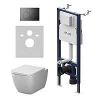 Комплект: Унитаз, Инсталляция, Кнопка смыва AM.PM GEM IS90138.901901