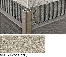 Профиль для отделки и защиты PROJOLLY SQUARE Progress Profiles PJQA10-SL05, алюминий окрашенный stone line