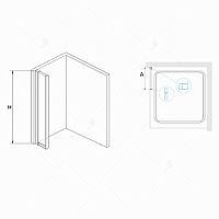 Боковая панель RGW 03064130-11 Hotel Z-41, 195 см для душевой двери, профиль хром