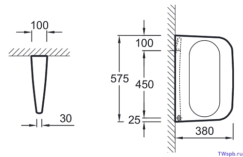 Перегородка Jacob Delafon Out of collection E1599-00 купить недорого в интернет-магазине Керамос