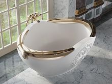 Отдельностоящая ванна Salini 101411G BIANKA материал Sapirit - глянцевая с золотом