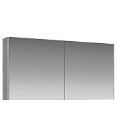 Зеркальный шкаф Aqwella MOB0412+MOB0717BS Mobi подвесной 120х60 см, бетон светлый