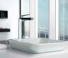 Смеситель Gattoni 4546/45С0cr Boomerang для раковины высокий на 1отверстие, цвет хром