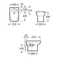 Биде напольное Roca Dama Senso 357514000