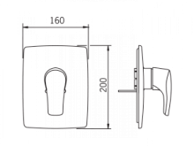 Панель смесителя для душа Oras Saga 1987