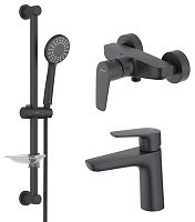 Комплект Aquatek AQ1131MB Бетта для ванной Set 3 в 1 (AQ1110MB + AQ1160MB + AQ2013MB), черный матовый