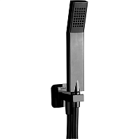 Душевой гарнитур Cisal DS01880040  Shower ручная лейка,шланг 150 см,вывод с держателем, цвет черный матовый
