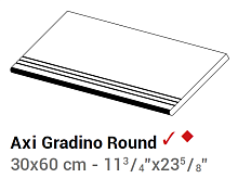 Ступень AtlasConcorde AXI AxiBrownChestnutGradinoRound30x60