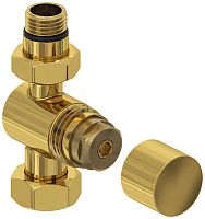 Вентиль Сунержа 03-1405-1234 прямой, (под шестигранник) G 1/2" НР х G 3/4" НГ, золото