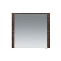 Зеркальный шкаф AM.PM M30MCL0801TF Sensation, левый, 80х70 см, с подсветкой, табачный дуб текстурированный купить недорого в интернет-магазине Керамос